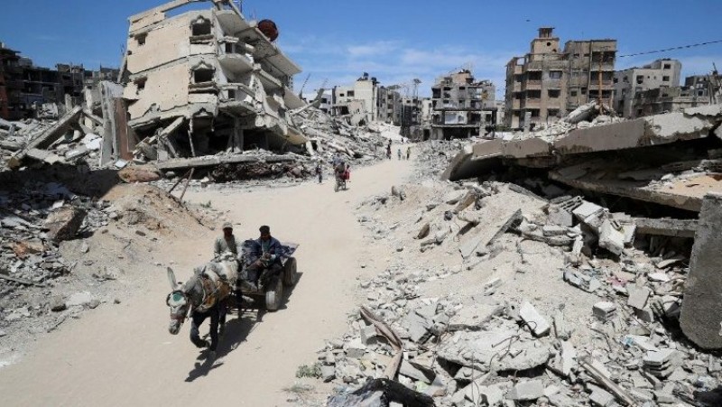Cảnh đổ nát ở Gaza
