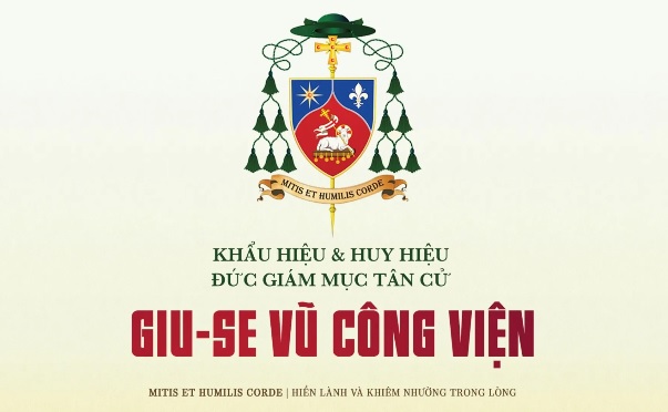Khẩu hiệu và huy hiệu Đức Giám mục Phụ tá tân cử Giuse Vũ Công Viện